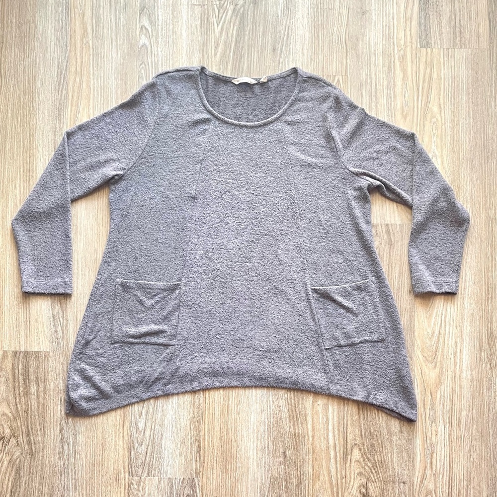 Soft Surroundings Heathered Scoop Neck Tunic